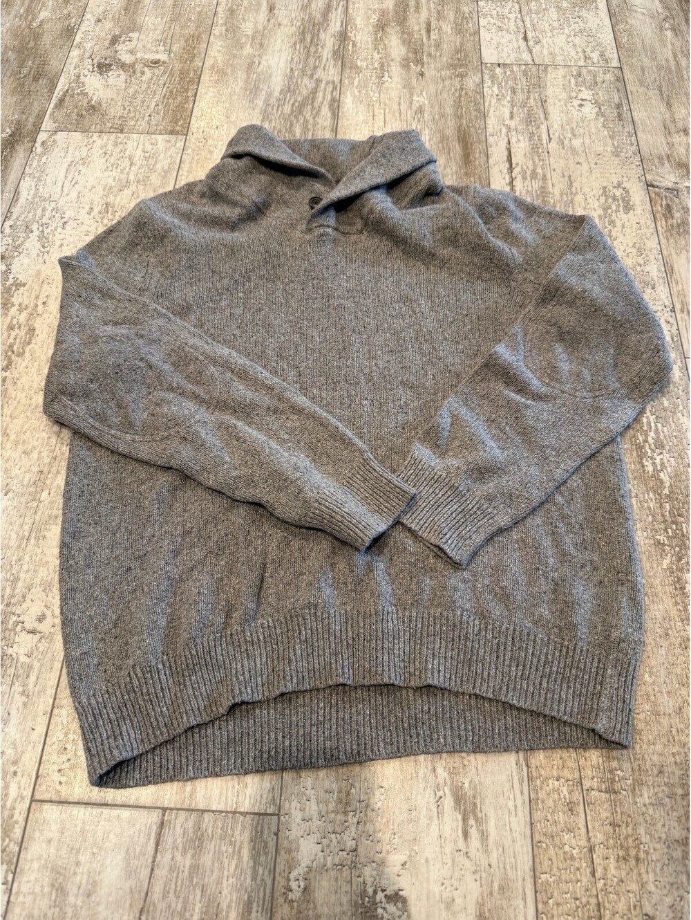 Sonoma Womens XL Gray Collared Pullover Sweater Preppy Knit